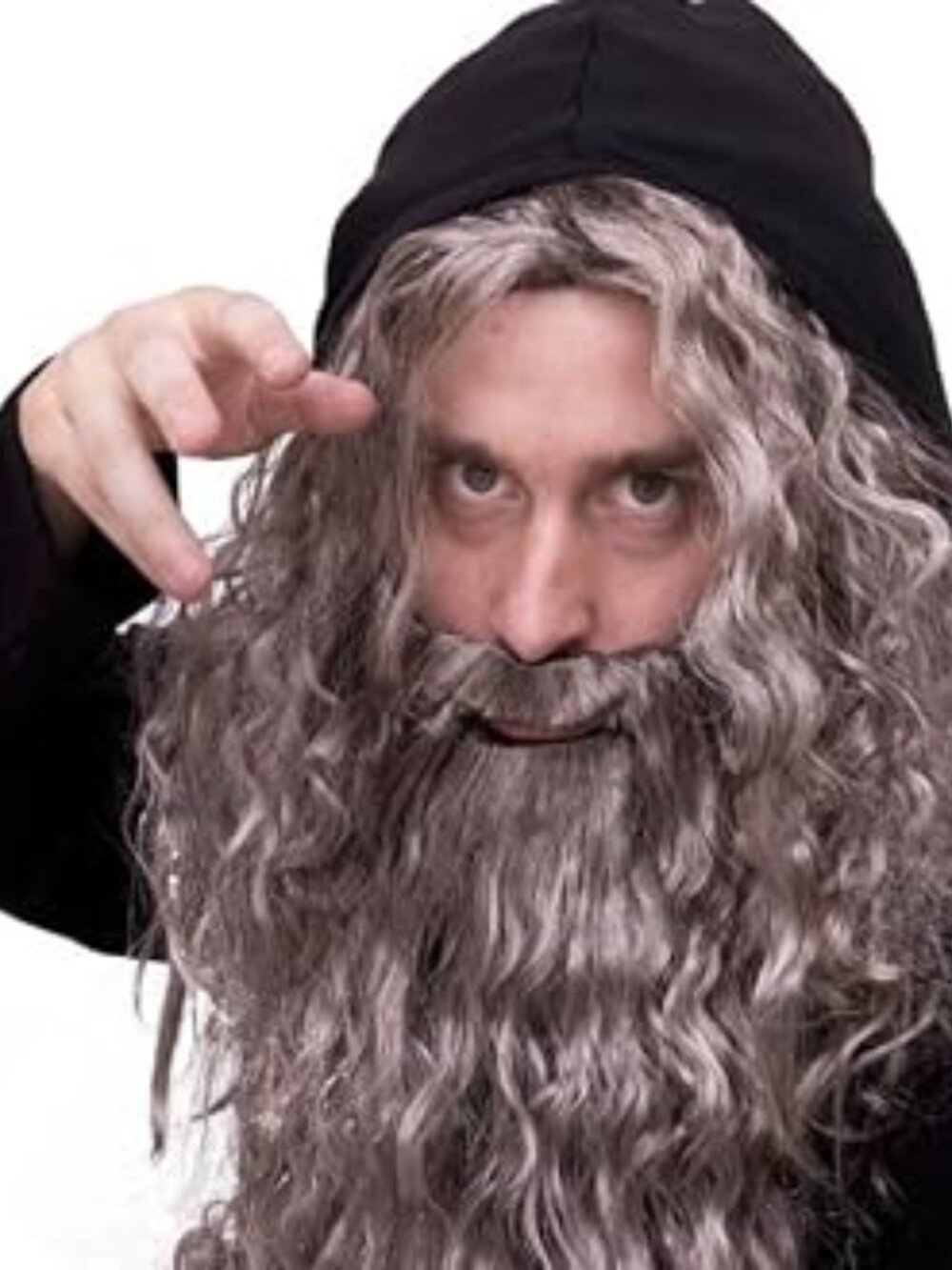 Gray Wizard Wig and Beard Set N0648